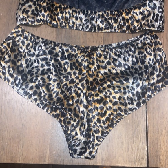 The Pleasure Company animal print halter top with matching bottoms - Picture 3 of 11